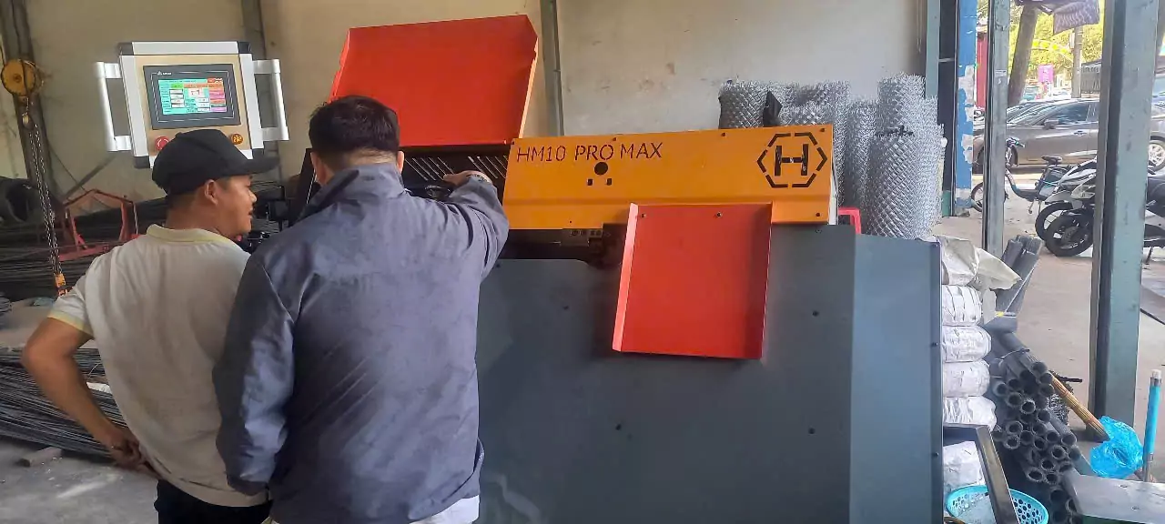 Máy bẻ đai sắt HM10 PRO MAX Hoàng Minh – Năng suất, chính xác, an toàn